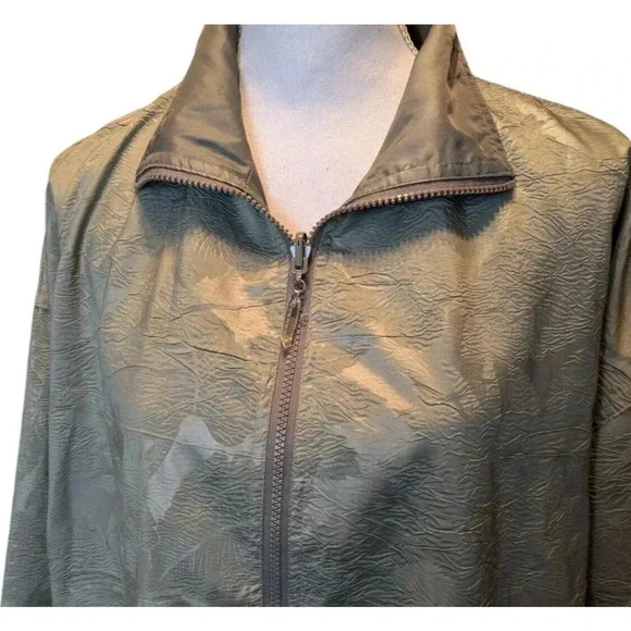 Mycra Pac One Reversible Floral Print Tropical Rain Jacket Full Zip Pockets - Picture 6 of 8